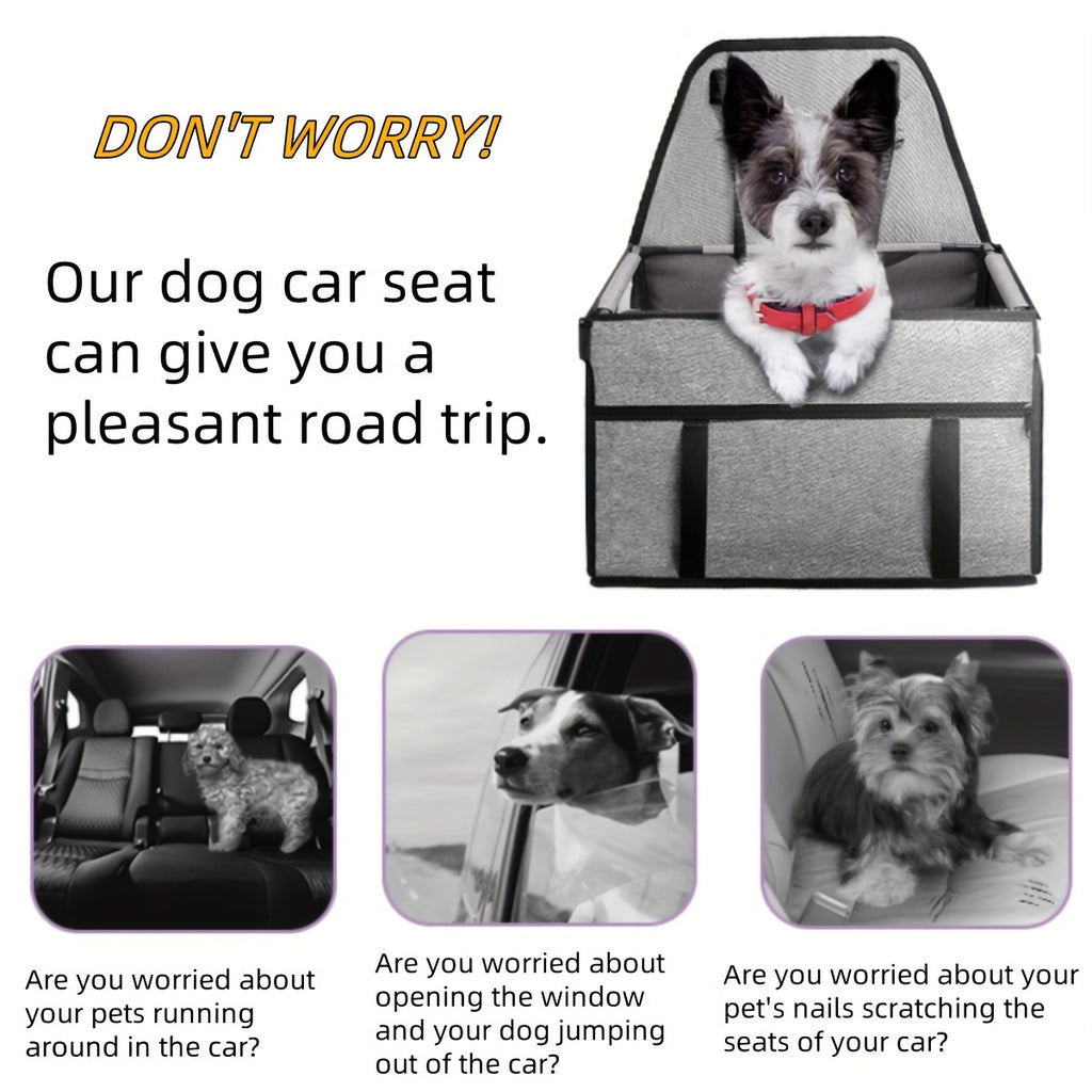 Dog Car Seat For Medium Dogs, Portable Washable Travel Bags For Pets Under 50lb, Pet Car Booster Suitable For Midsize And Large Cars