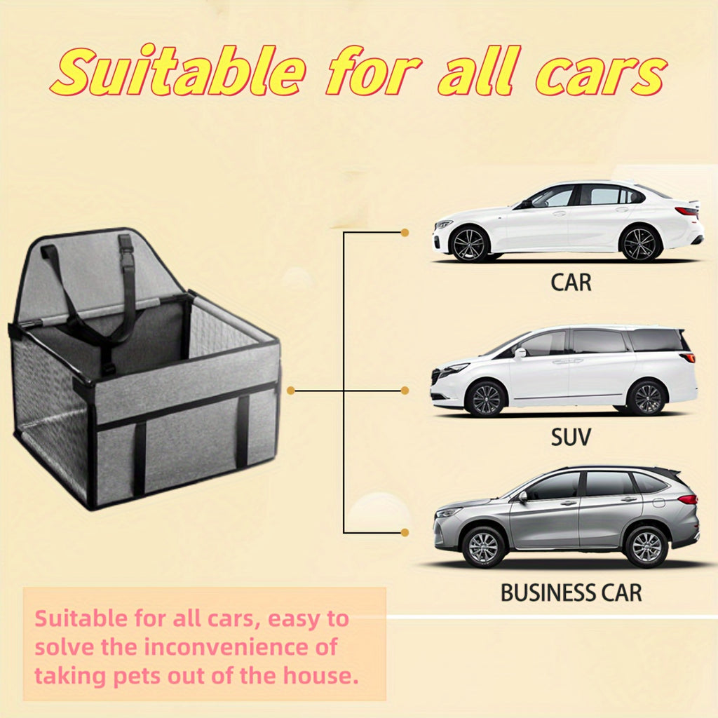 Dog Car Seat For Medium Dogs, Portable Washable Travel Bags For Pets Under 50lb, Pet Car Booster Suitable For Midsize And Large Cars