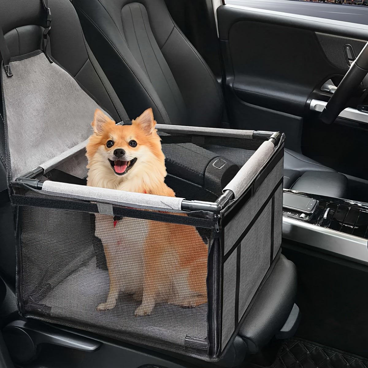 Dog Car Seat For Medium Dogs, Portable Washable Travel Bags For Pets Under 50lb, Pet Car Booster Suitable For Midsize And Large Cars