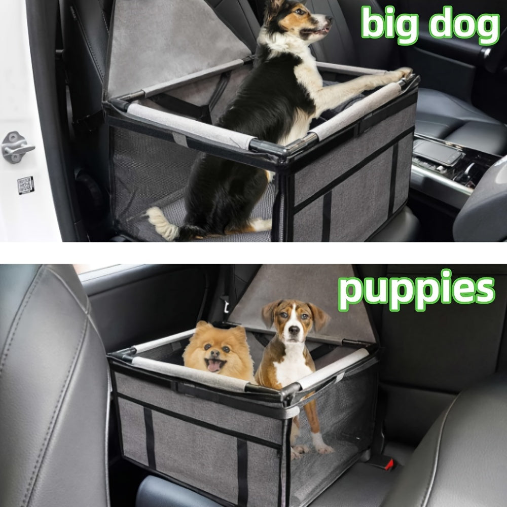 Dog Car Seat For Medium Dogs, Portable Washable Travel Bags For Pets Under 50lb, Pet Car Booster Suitable For Midsize And Large Cars