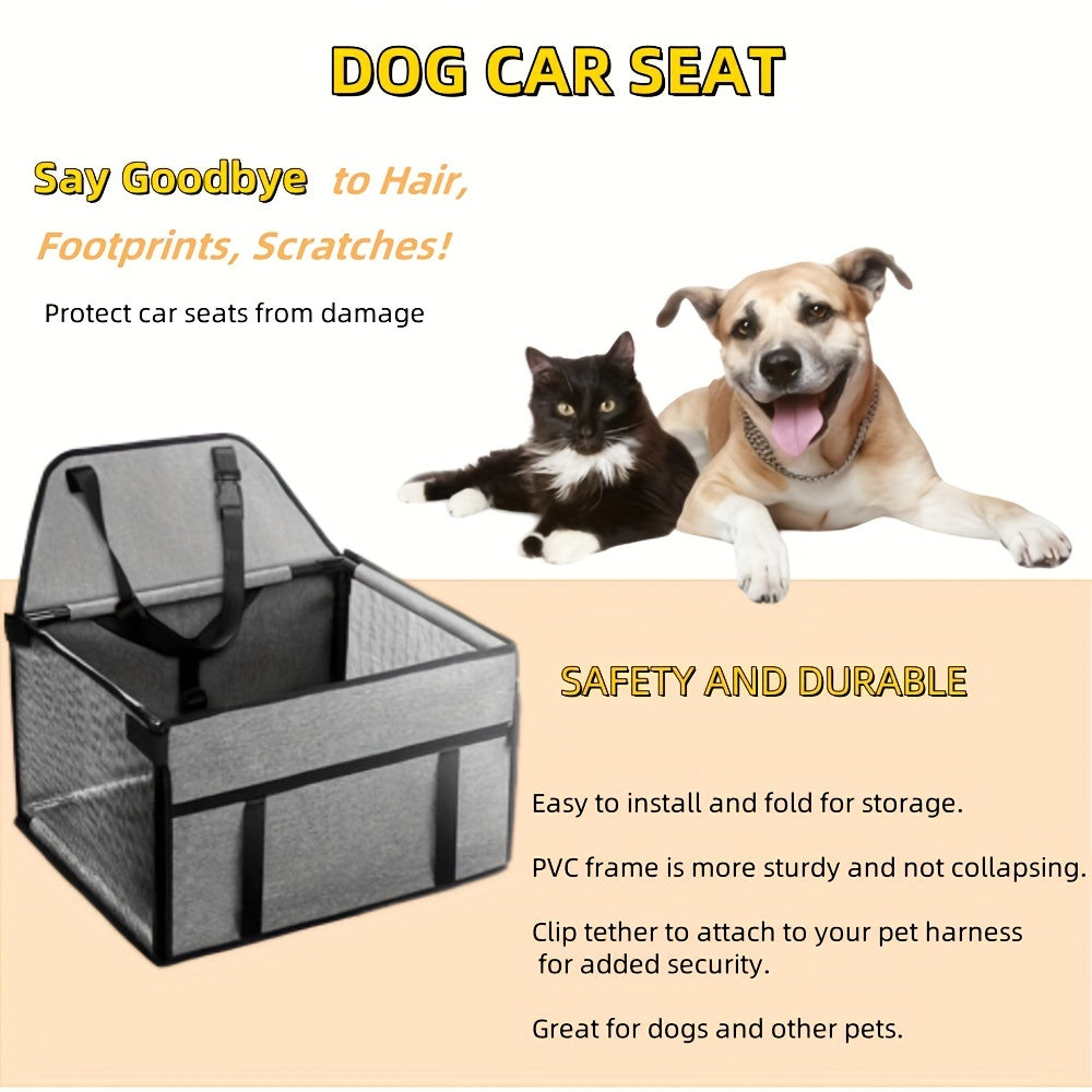 Dog Car Seat For Medium Dogs, Portable Washable Travel Bags For Pets Under 50lb, Pet Car Booster Suitable For Midsize And Large Cars