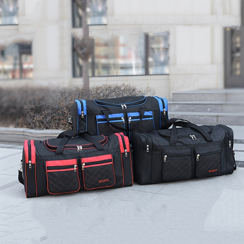 Large-capacity handbags, Men's luggage, multi-pocket travel bags, clothing organizers