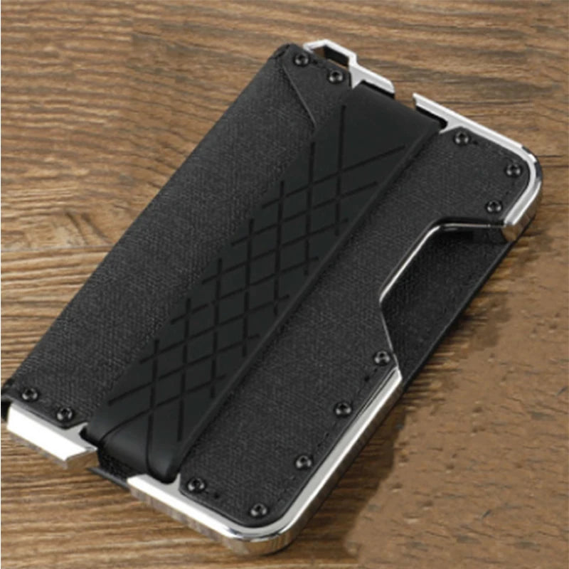 Wallet for Men - Slim Mens Wallet Bifold Wallets Aluminum Credit Card Passport Holder Mens Wallet, RFID Blocking Money Clip Thin