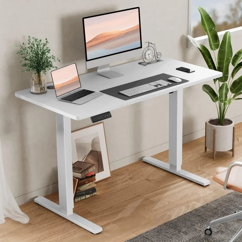 Dual Motor Standing Desk, Electric Height Adjustable Stand Up Desk, Electric Sit Stand Desk for Study Desk Smart Computer Desk