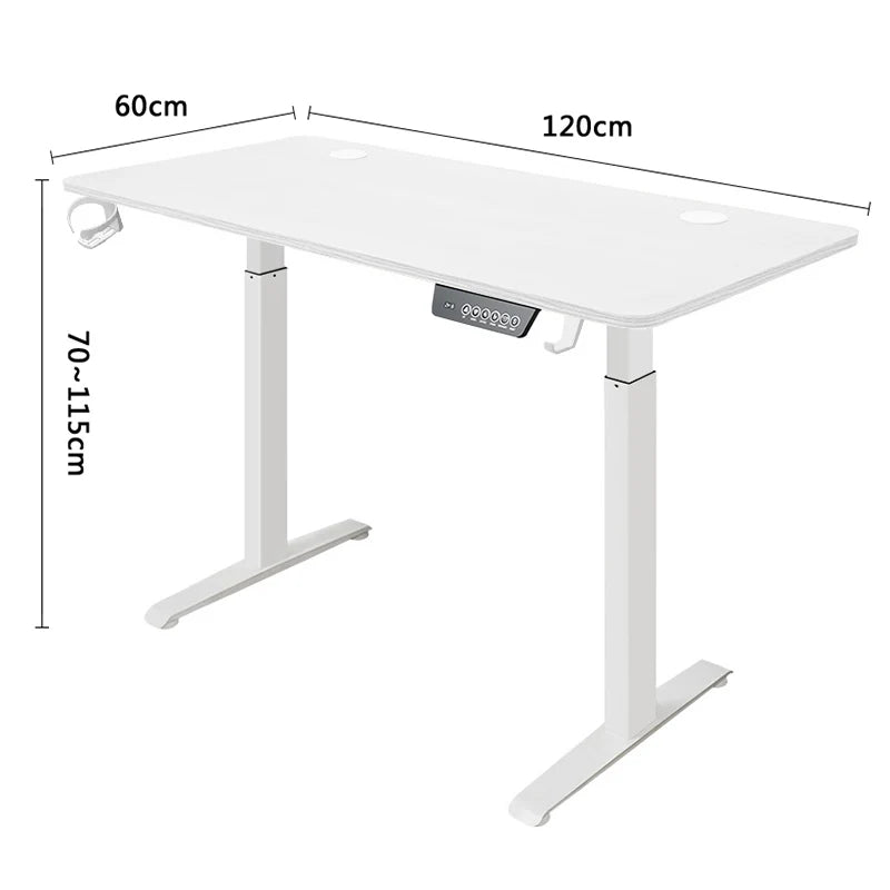 Dual Motor Standing Desk, Electric Height Adjustable Stand Up Desk, Electric Sit Stand Desk for Study Desk Smart Computer Desk