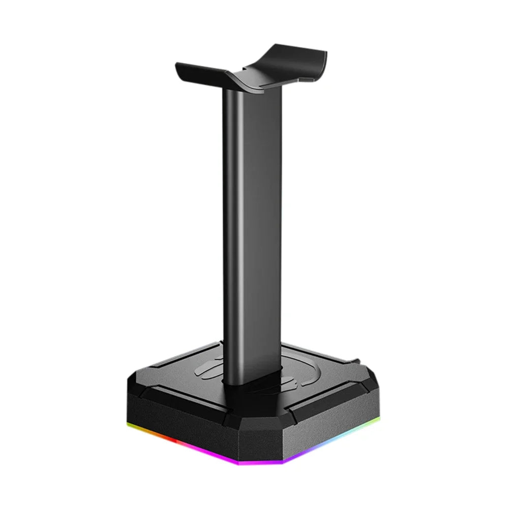 Headset Support Stand Space Saving Desktop Organizer Vertical Bracket Hanger RGB Backlight Headphone Stand Holder Rack