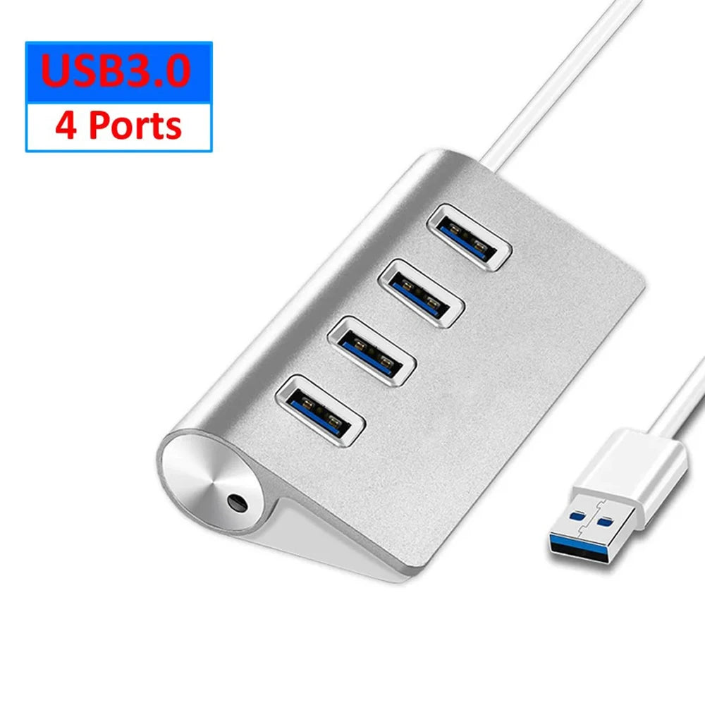 Aluminum Alloy USB 3.0 HUB 7 Ports High Speed Multi Splitter Adapter Up To 5Gbps Docking Station Expander for Laptop Computer PC