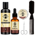GOIPLE Beard Growth Care Kit Moustache Shampoo Conditioning Oil Deep Clean Wash Moisturizing Whiskers Balm Smoothing Products